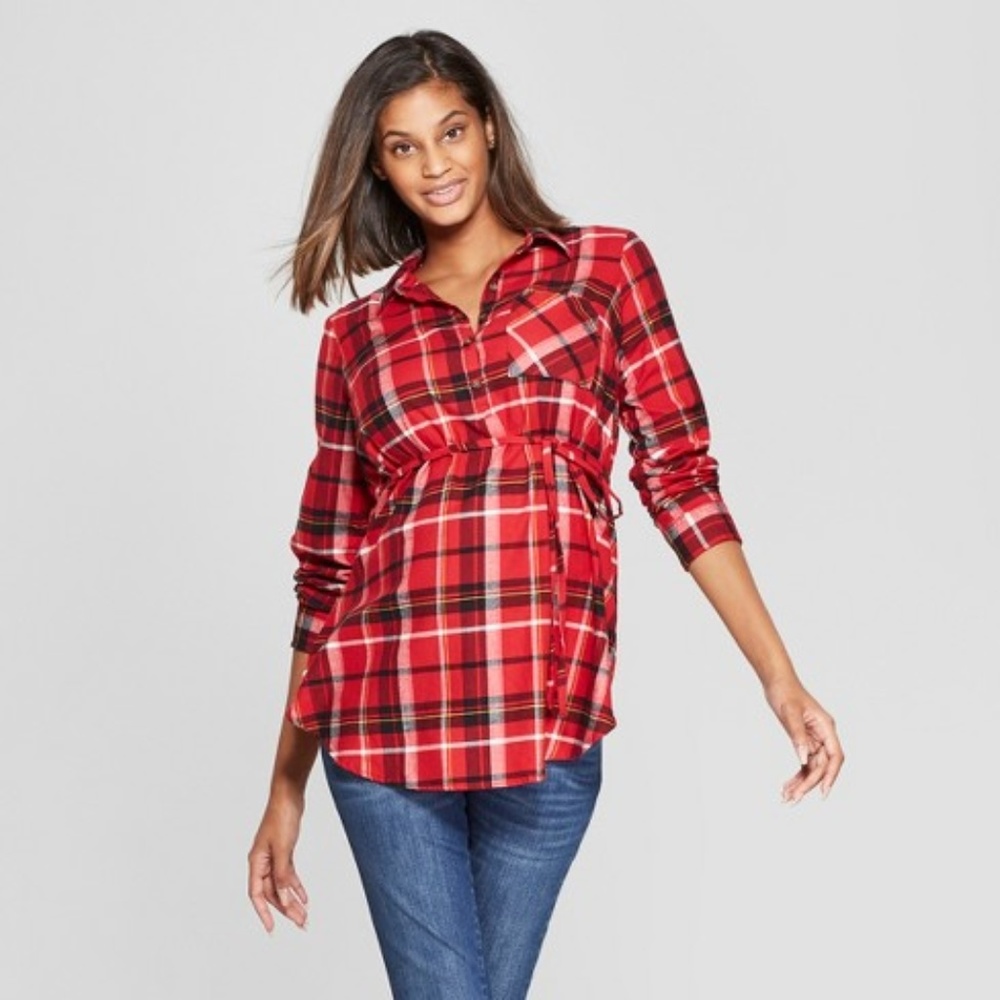Plaid Flannel Popover Tunic